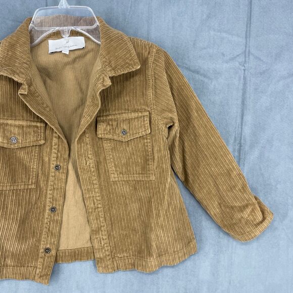 Bebe Organic Jacket Kids 6Y Brown Corduroy Button Up 100% Cotton Long Sleeve - Picture 2 of 11